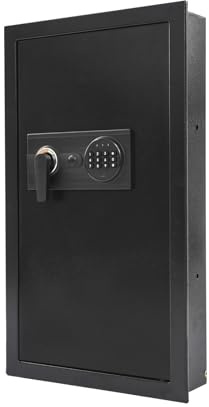 Einwurftresor Einwandiger Tresor mit Zahlencode & 2 Schlüssel LED-Bildschirm Steckdosentresor Versteckt Wandsicherung 37 * 10 * 65cm