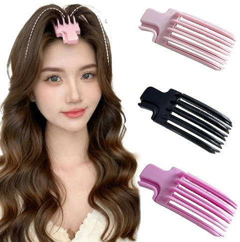 QIUMING Pinces à Cheveux Volume pour Coiffure Pinces Volumisantes pour les Racines pinces à cheveux naturelles sans couture hair volume clip Pour les cheveux longs et courts (rose, violet et noir)