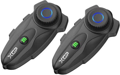 X10 Intercomunicador Casco Moto Mesh 3.0, Bluetooth Casco Moto para 10 Motoristas de Comunicación 3000M, Auriculares Moto con Multitarea de Audio/Compartir Música/Universal, Doble