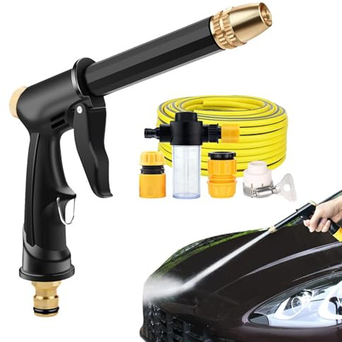 Idropulitrice ad alta pressione, ugello 4 in 1 con 3 tipi di getto + serbatoio detergente, per auto, pavimento, parete, finestra, , prato, giardino, irrigazione, bagno per animali domestici