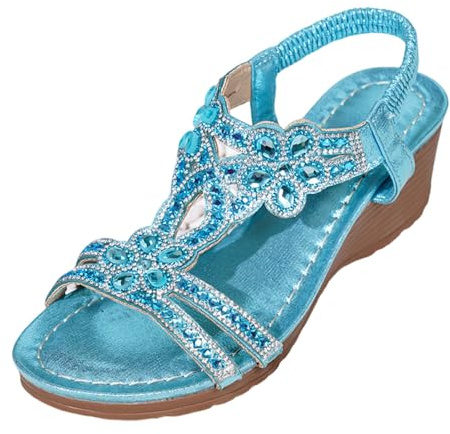 Sandali da donna estivi, eleganti, con separatore per le dita, comode scarpe estive, sandali ortopedici piatti con plantare, sandali traspiranti con cinturino posteriore per vacanze al mare e tempo
