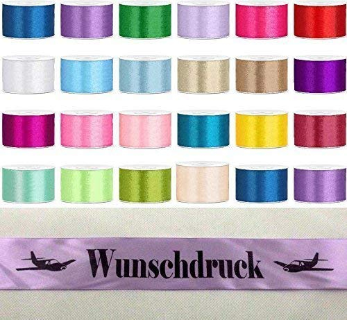 Schärpe Hochzeit Satinband Wunschdruck Schriftfarbe Party Jungesellenabschied Geburtstag