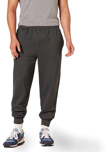 Amazon Essentials Pantalones Deportivos Holgados, Forro Polar, Ajuste Cómodo Hombre, Color Carbón, M