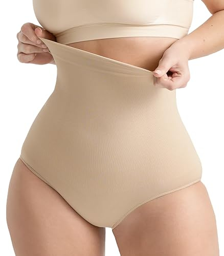 SHAPERMINT Body Shaper Tummy Control Panty - Shapewear for Women Nude