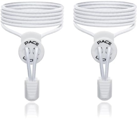 ALPHAPACE PACE LOCKS Lacci delle Scarpe Elastici Autobloccanti 120cm, Lacci delle Scarpe Senza Nodi, Chiusura Facile, Chiusura Rapida per Scarpe da Sport, Bambini e Anziani