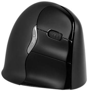 BakkerElkhuizen Evoluent4 Bluetooth Ergonomic Vertical Mouse for MacOS Right Handed Wireless Black