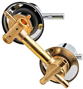 1/2/3/4/5 Salida Distancia Orificio Agua 10/12,5/14,5cm Grifos Ducha Latón Válvula Mezcladora Intubación Baño para Gabinete Cabina Ducha, Cartucho Cerámica, Mango Grueso (B Intubación 3 Vías 10cm)