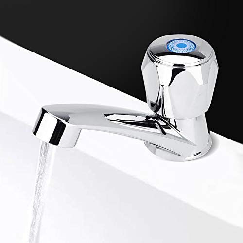 Robinet ABS Moderne avec Finition Chromée, Plastic Single Cold Faucet Water Tap Bathroom Accessoires pour la Maison Salle de Bain Évier Cuisine Lave-mains 3 Types Poignées en Option Basin Kitchen Si