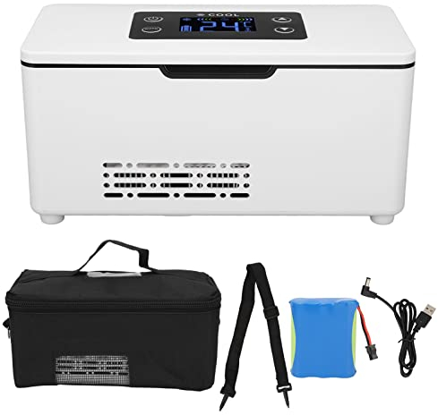 Mini réfrigérateur de médecine, Insuline Cooler Case, USB Mini Réfrigérateur Portable Insuline Cooler Box Car Petit RéfrigérateurTempérature Constante Mini Glacières, Batterie 10600mAh