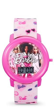 Barbie Orologio digitale Friends con cinturino Doodle, rosa, Classico