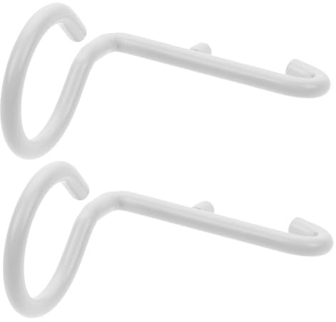 Holibanna 2 Piezas Soporte de Pared para Organización Ganchos de Perforación Resistente Accesorios de Tablero Perforado para Almacenamiento Hogar y Oficina Color Blanco