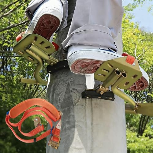 Zapatos de escalada antideslizantes con apertura ajustable y almohadilla de goma, equipo portátil para postes de utilidad