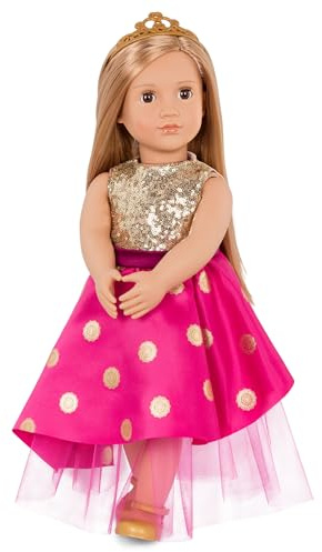Our Generation - Sarah - 18-Inch Doll - Blonde Hair & Brown Eyes - Gown Outfit & Tiara - Pretend Play - Toy for Kids 3 Years +
