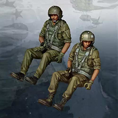 Risjc 1:35 Vietnamkrieg US Army Pilot Resin Soldat Modell (2 Personen) unbemalt und unmontiert Miniaturmodellbausatz/R54487