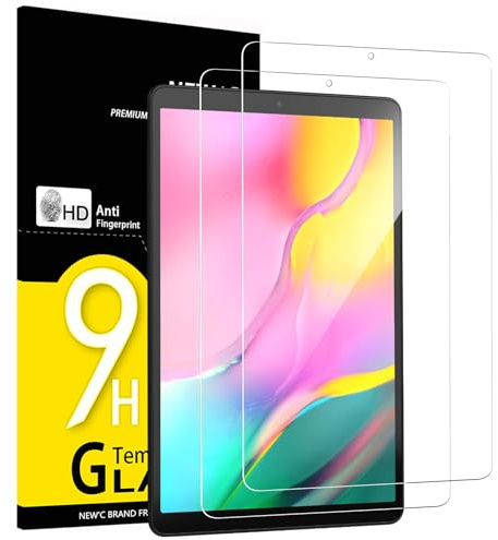 NEW'C Lot de 2, Protection Écran en Verre Trempé pour Samsung Galaxy Tab A 2019 10,1 SM-T510 SM-T515, Film Protection écran - (0,33mm HD Ultra Transparent)
