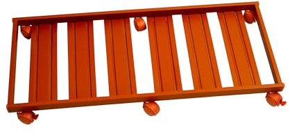 Tecnokit: Carro para plantas rectangular de acero, plato con ruedas, copo o aluminio, disponible en 3 tamaños diferentes (100 x 40 cm, cocina)