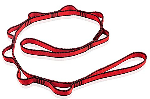 DASKING Daisy Chains, Sangle d'extension pour Hamac de Yoga 110cm/3.6ft, Réglable Multi Boucles Élingue d'escalade Sling 23KN en Nylon - Bandes d'exercice pour Stretching, Pilates, Fitness