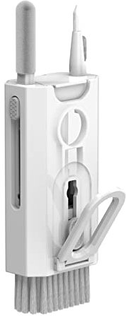 Brosse de nettoyage 8 en 1 multifonction pour clavier avec chiffon de polissage, kit de nettoyage universel pour Airpods Pro/phone/ordinateur portable/PC/appareil photo (blanc)