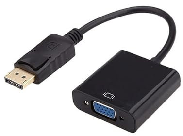 Xingdianfu DP Macho a VGA Hembra Adapter Puerto de visualización Negro Puerto de visualización a D-Sub DSub DB15 SVGA M/F Converter Video