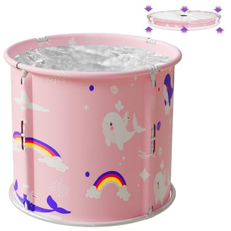 Baignoire portable pliable pour adultes, enfants, garçons et filles, baignoire thérapeutique pour cabine de douche, salle de bain, spa japonais pliable, grand spa japonais de 114,3 cm, bain à remous,