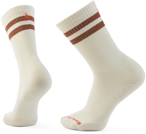 Smartwool Unisex Everyday Athletic Striped Crew Socks - Natural - Large