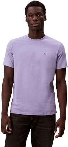Calvin Klein Uomo T-Shirt Maniche Corte Classic Monogram Tee con Scollo Rotondo, Viola (Daybreak), XXL