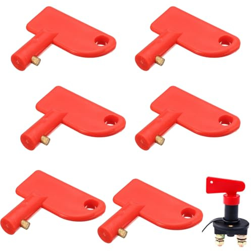 6 Piezas Llave Desconectador de Batería, BateríA de Corte de Llaves para Interruptor de Coche, Interruptor de Corte, Coche del Aislador para Barco Yate Modificado Corte de Repuesto