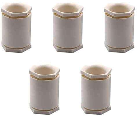 5 adattatori in PVC doppio femmina da 25 mm per condotto box/tubi