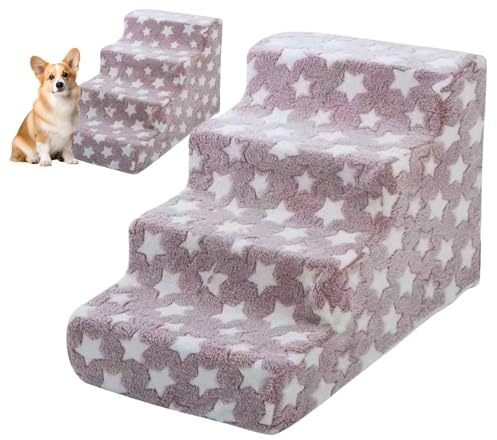Escalones para Perros para Cama - Rampa para Gatos Mayores - Escaleras Pet para Mascotas Antideslizantes Desmontables para Salón Estudio Dormitorio Cama Sillón