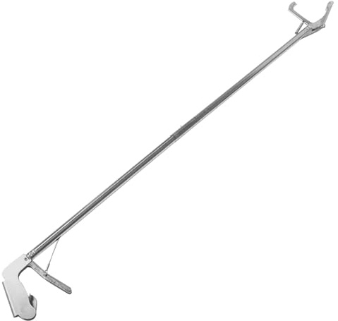 WOONEKY Pinza Plegable para Atrapar Serpientes de Acero Inoxidable 1,2 M Cierre Antideslizante para Jardín y Agricultura Uso Seguro para Captura de Reptiles
