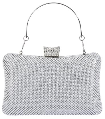 Strass Clutchväska Glittrig festväska | Kvällsväska för kvinnor med kedja och handtag för fest, bal, bröllop, dejt, event