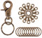 PandaHall 10 Stück Eisen Karabinerhaken Swivel Lanyards Trigger Karabinerhaken Strap mit flachen geteilten Schlüsselringen für Schlüsselanhänger DIY Taschen Schmuckzubehör, Antik Bronze