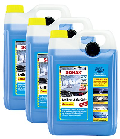 SONAX 3X 03325050 AntiFrost&KlarSicht Konzentrat Frostschutz Waschanlage 5L