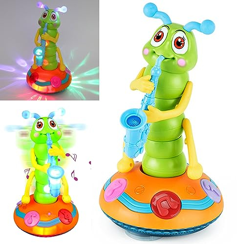 Felly Musik Spielzeug ab 1 Jahr Geschenke Mädchen Junge, Krabbelspielzeug mit Musik und Lichte ab 6 9 12 Monate, Tanzende Singender Krabbel Musikspielzeug Geschenk 1 2 Jahre