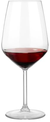 Pasabahce Allegra - Juego de 6 copas de vino tinto de cristal transparente para decoración de mesa