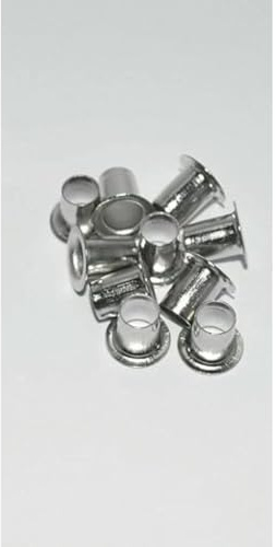 Nickel Banjo Shelf Support Sockets for 6mm Holes, Pack of 8 | 8 nickel-finish banjo insert sockets only for compatible 6mm cabinet, cupboard and bookcase shelf holes.