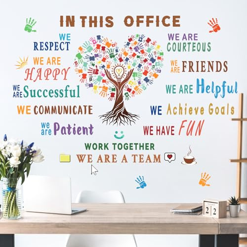 wondever Pegatinas de Pared Frases Motivadoras Oficina Adhesivos Pared Decorativos Citas Inspiradoras Letras Vinilos Pared para Oficina Aula