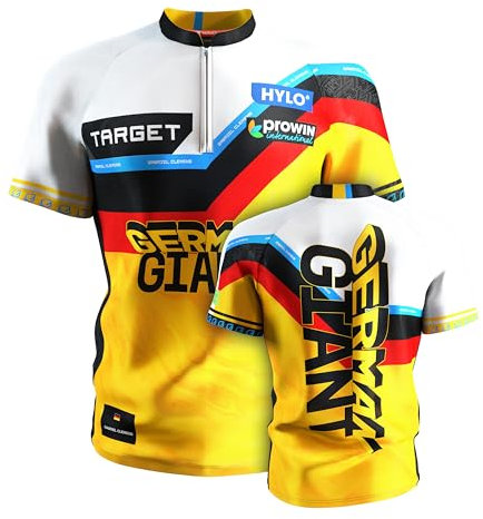 Target Darts Gabriel Clemens Dart Shirt 2025, Größe: XL | Herren Darts Weltmeisterschaft Shirt, Coolplay kragenloses Dart-Top für Erwachsene, Dartboards Top für Männer, German Giant Player T-Shirt