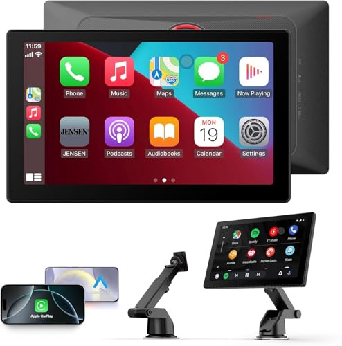 Car Stereo,9 Inch CarPlay Screen for Apple Car play & Android Auto,Portable Car Player Wireless Car Play Screen with Voice Control, Suitable for Most Vehicles (9 Inch)