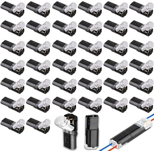 40 Stück 12 V Kabelverbinder für Crimpen, 2-polig, einfach zu bedienen