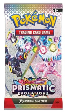 Prismatic Evolutions 1x Booster ENGLISCH | Evoli-Entwicklungen Special | 10 Karten inkl. 1 Code-Karte | Heartforcards® Versandschutz