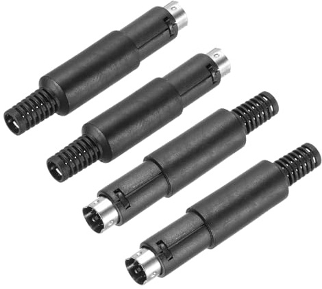 QUARKZMAN 4 Pcs Conector Mini DIN Macho De 6 Pines para Transmisión De Señal S-Video para TV DVD Reproductor De Computadora (Conector PS/2)