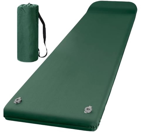 Camping Mattress, Self- Soft Foam Field Mattress with Pillow, Camping Equipment, Portable Travel Air Bed for Hiking Hiking