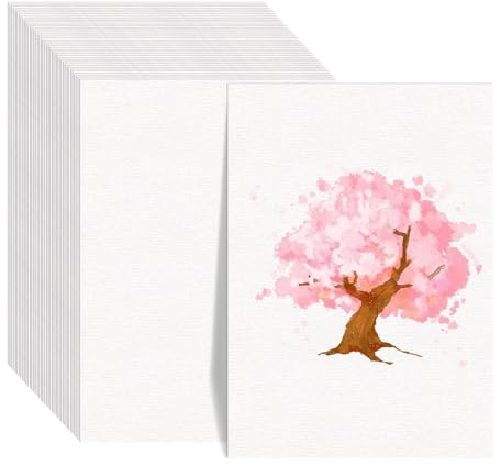 120 Sheets Watercolour Paper Bulk, 4in x 6in,140 lbs/300 g/m² | Cotton Cold Pressed Watercolor Pads, Suitable for Students, Adults, Artists, Painting, Postcards