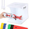 PULUZ Mini Fotostudio, 20cm/9,4 Zoll Portable Lightbox Fotografie, Lightbox Whitebox mit 20 LED Leuchten + 6 Hintergründe für Produktfotografie