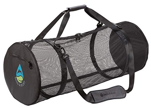 Skog Å Kust SCUBASak Collapsible Mesh Duffle Bag with Exterior Waterproof Pocket