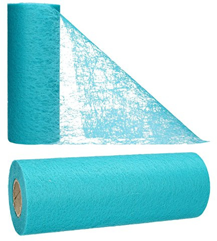 AmaCasa Vlies Tischband Tischläufer für Hochzeiten, Kommunionen, Taufen und Allen Feierlichkeiten Maße: 23cm/25m Rolle (Türkis, Vlies)