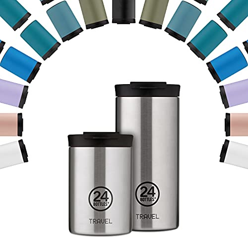 24Bottles Attributo del prodotto in tazza isolata Coffee to go 'Travel Tumbler Glow' in acciaio inox 600 ml, colore: Skyglow
