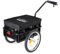 Wiltec Fahrrad Lastenanhänger 145x57,5x73 cm bis 50 kg, Fahrradanhänger mit Transportkiste, Schnellkupplung und Luftreifen, Handwagen Anhänger für Fahrrad