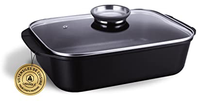 Laguiole - Braisière noir 34 cm anti-adhésif Bleu Diamond induction